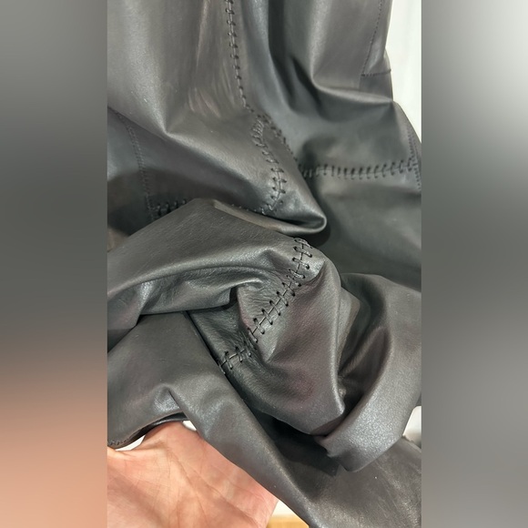 NWT Isabel Marant Robe Blazen Black Leather Dress FR 38 (US 6) - Picture 11 of 16